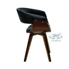 Cadeira Betina Pu Base Giratória Cadeiras Preto