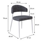 Cadeira Bless Fixa Com 4 Pés 55 X 52,5 X 77,5 Cm Com 2 Unidad