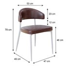 Cadeira Bless Fixa Com 4 Pés 55 X 52,5 X 77,5 Cm Com 2 Unidad