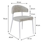 Cadeira Bless Fixa Com 4 Pés 55 X 52,5 X 77,5 Cm Com 4 Unidad