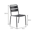 Cadeira Bora Sem Braço Jardim E Varanda Preto