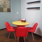 Cadeira Botonê Eiffel Estofada Grande Em Couro Sintetico Verm