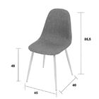 Cadeira Boxbit Charla Grafite Base Metal Preta