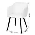 Cadeira Boxbit Charla Linho Jeans Base Metal Cor Preta