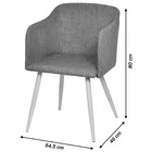 Cadeira Boxbit Charla Linho Marrom Base Metal Cor Madeira