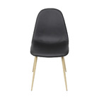 Cadeira Boxbit Charla Preta Base Metal Cor Madeira