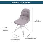 Cadeira Boxbit Dkr Eames Botonê Fendi Base Cromada