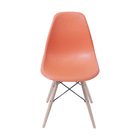Cadeira Boxbit Dkr Eames Polipropileno Laranja Base Madeira