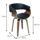 Cadeira Boxbit Elba Estrutura Madeira Acolchada Revest. P.u.