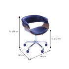 Cadeira Boxbit Elba Rodízio Estrutura Madeira Acolchada Reves