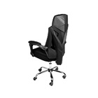 Cadeira Boxbit Falcon Em Tela Preta Base Cromada Rodizio