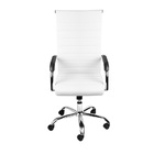 Cadeira Boxbit Florença Alta Rodízio Branca Em P.u. Base Crom