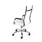 Cadeira Boxbit Florença Alta Rodízio Branca Em P.u. Base Crom