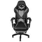 Cadeira Boxbit Gamer Hawker Cinza Revestida Em Pu Base E Roda