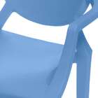 Cadeira Boxbit Invisible Infantil Polipropileno Azul Com Braço