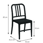 Cadeira Boxbit Navy Polipropileno Preta