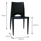 Cadeira Boxbit Zoe Polipropileno Preta