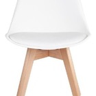 Cadeira Branca Mostruário Com Pés De Madeira