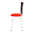 Cadeira Branca Para Cozinha Hawai Cappuccino  Vermelho