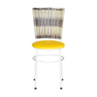 Cadeira Branca Para Cozinha Hawai Cappuccino Premium  Amarelo