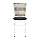 Cadeira Branca Para Cozinha Hawai Cappuccino Premium  Preto