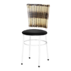 Cadeira Branca Para Cozinha Hawai Cappuccino Premium  Preto
