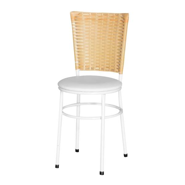 Cadeira Branca Para Cozinha Hawai Palha  Branco