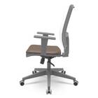 Cadeira Brizza Diretor Grafite Tela Branca Assento Vinil Marr