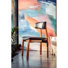 Cadeira Çairé Ritmo Em Madeira Tauari Com Estofado Preto Tram