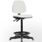 Cadeira Caixa Alta Giratória Job L02 Couro Sintético Branco -