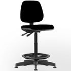 Cadeira Caixa Alta Giratória Job L02 Crepe Preto - Lyam Decor