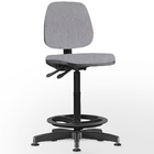 Cadeira Caixa Alta Giratória Job L02 Linho Cinza - Lyam Decor