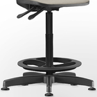 Cadeira Caixa Alta Giratória Job L02 Suede Bege - Lyam Decor