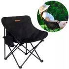 Cadeira Camping Pesca Dobrável Acampamento Praia Preta Com Bo
