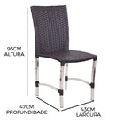 Cadeira Cannes Em Alumínio Para Jantar, Sala, Área E Cozinha