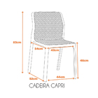 Cadeira Capri - Azul Sonho Distante