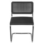 Cadeira Cesca Polipropileno Preto Simulando Palha Preto Base