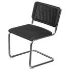 Cadeira Cesca Polipropileno Preto Simulando Palha Preto Base