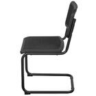 Cadeira Cesca Polipropileno Preto Simulando Palha Preto Base