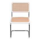 Cadeira Cesca Sem Braço Branco/bege