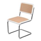 Cadeira Cesca Sem Braço Branco/bege