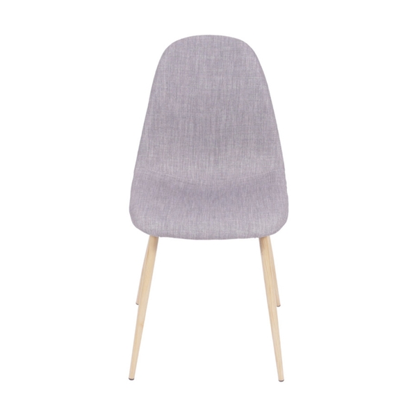 Cadeira Charla Cinza Com Base De Madeira - Or Design