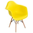 Cadeira Charles Eames Arm Base Madeira