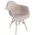 Cadeira Charles Eames Arm Base Madeira