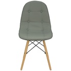 Cadeira Charles Eames Botonê Eiffel Wood Estofada Couro - Cin