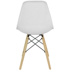 Cadeira Charles Eames Colmeia Eiffel Base Madeira - Branca