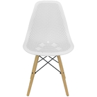 Cadeira Charles Eames Colmeia Eiffel Base Madeira - Branca