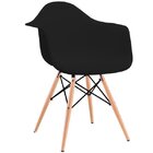 Cadeira Charles Eames Com Braço Preta