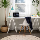 Cadeira Charles Eames Design Eiffel Moderna Base Madeira