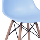 Cadeira Charles Eames Dkr Cozinha Jantar 46x80cm Azul Claro